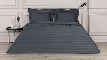 Комплект постельного белья без простыни Stripe (Страйп) 2.0 Графит